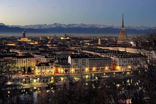 Panorama nocturne sur Turin