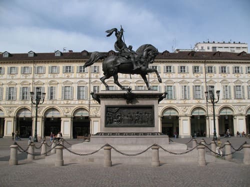 Piazza San Carlo et statue équestre