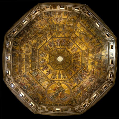 Mosaïques dorées de la coupole du Baptistère