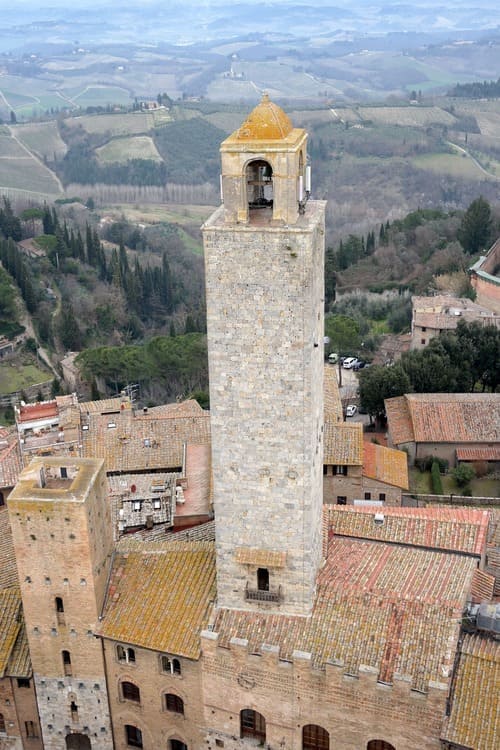 Vue aérienne sur les tours